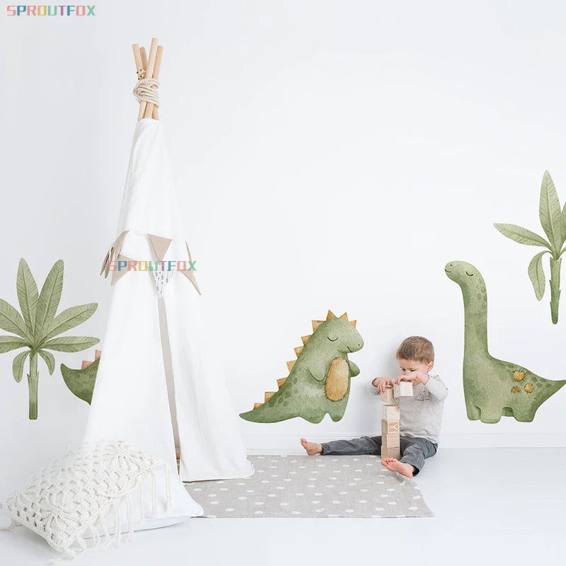 Large Cartoon Dinosaur Wall Sticker