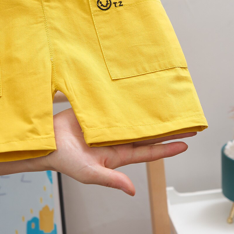 2pcs Smiley Baby Boys Overall