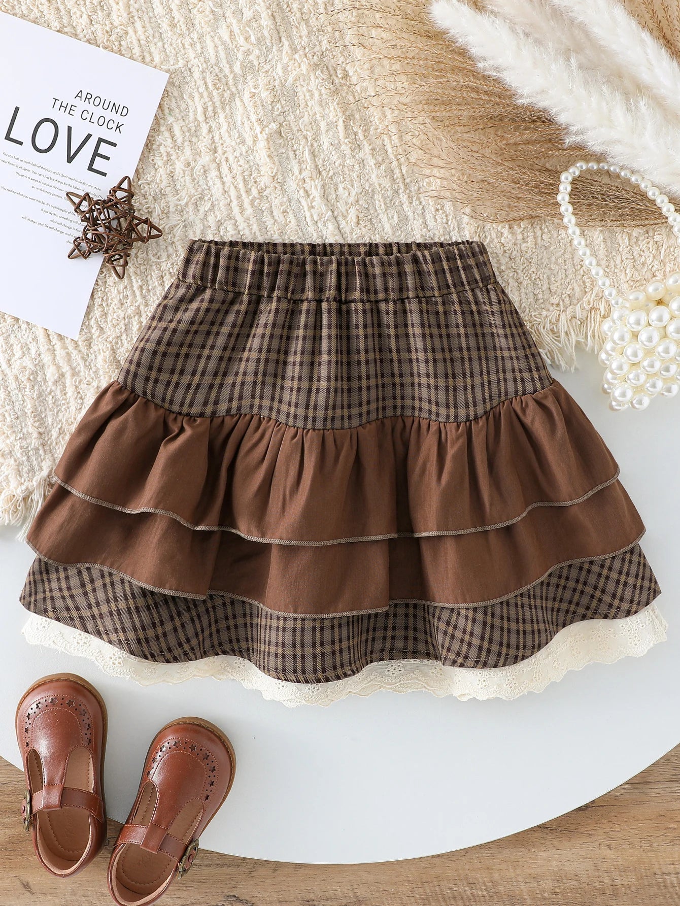 Girls Summer Plaid Skirt Outfit Streetwear Fashion
