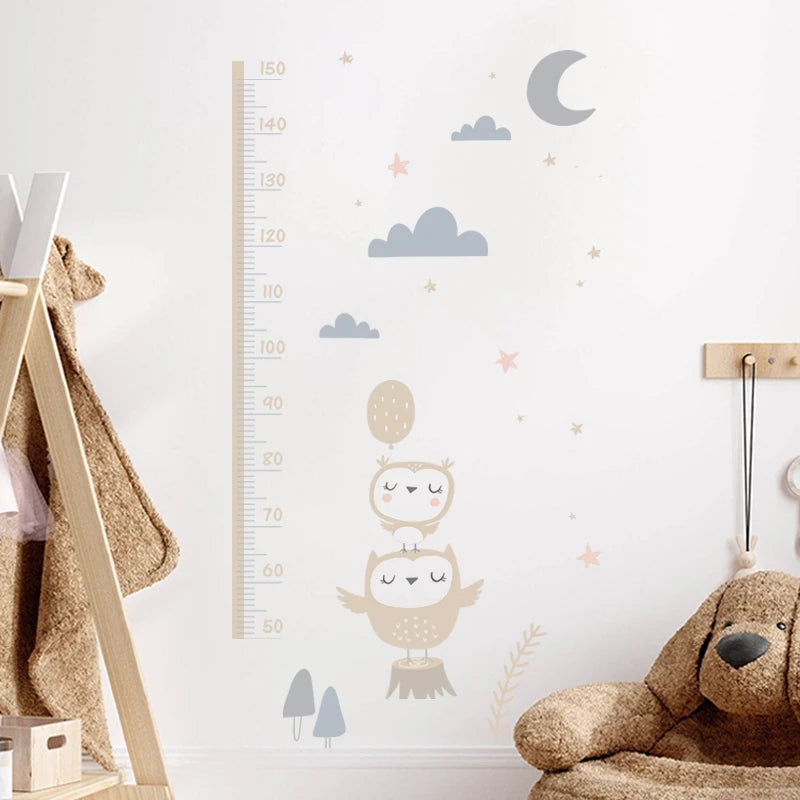 Cartoon Height Chart Wall Sticker for Nursery & Kids Room