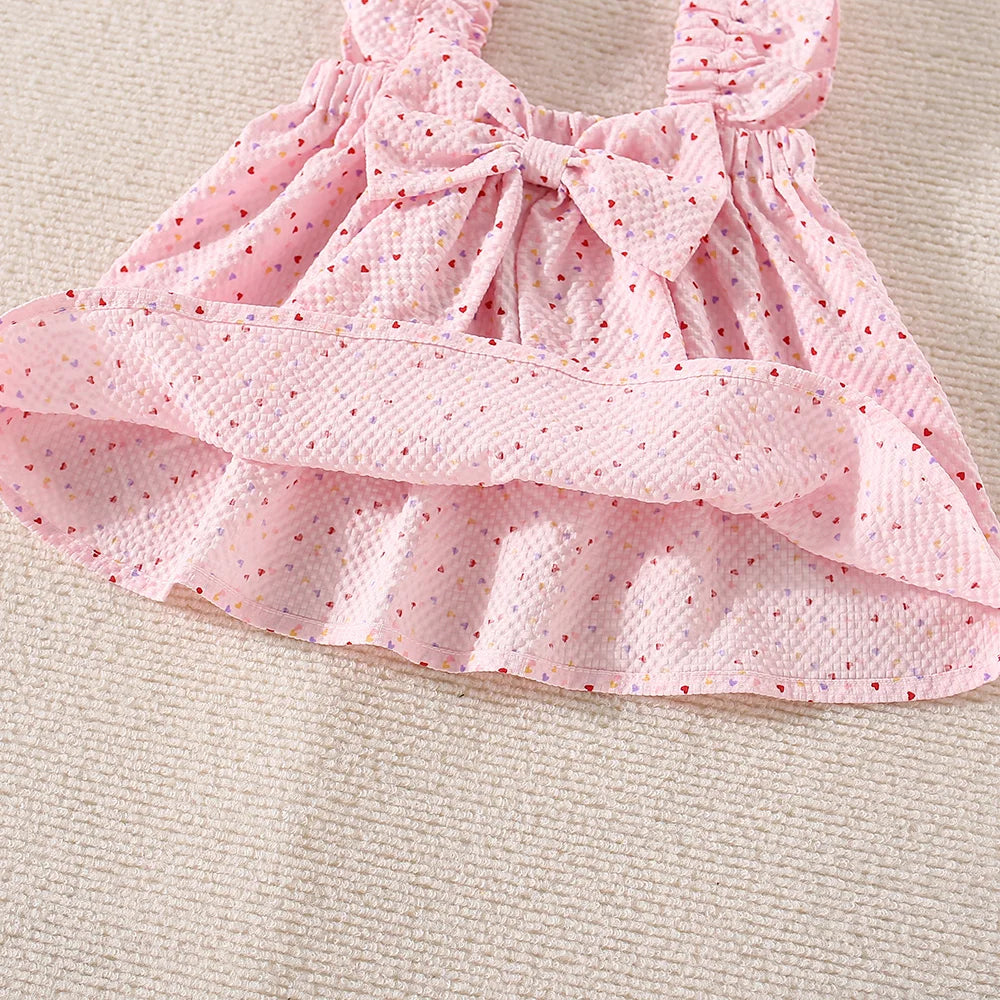 Adorable Summer Two-Piece Set for Baby Girls – Polka Dot Love Edition