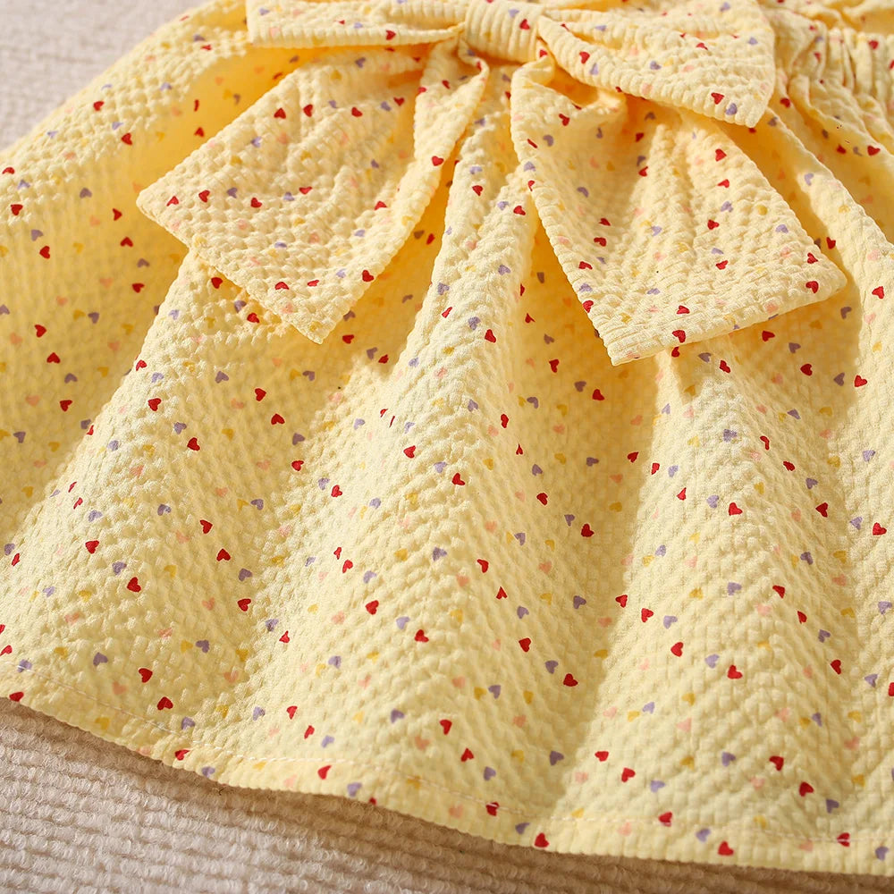 Adorable Summer Two-Piece Set for Baby Girls – Polka Dot Love Edition