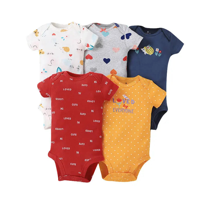 5-Pack Cotton Newborn Baby Bodysuits