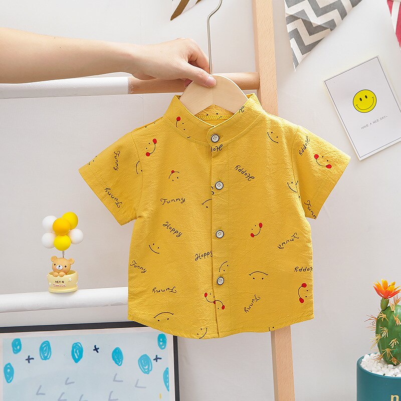 2pcs Smiley Baby Boys Overall