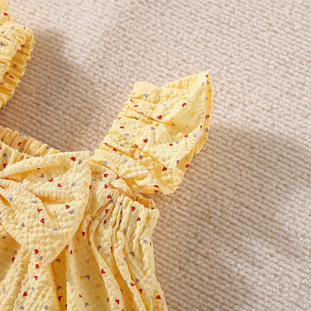 Adorable Summer Two-Piece Set for Baby Girls – Polka Dot Love Edition