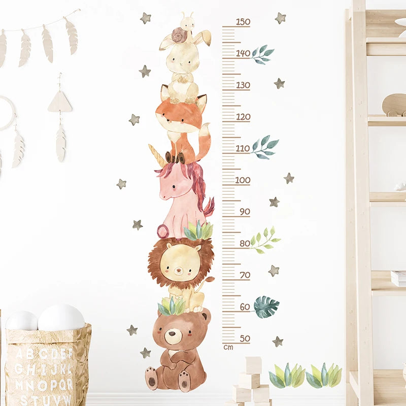 Colorful Cartoon Animal Wall Stickers for Kids Room