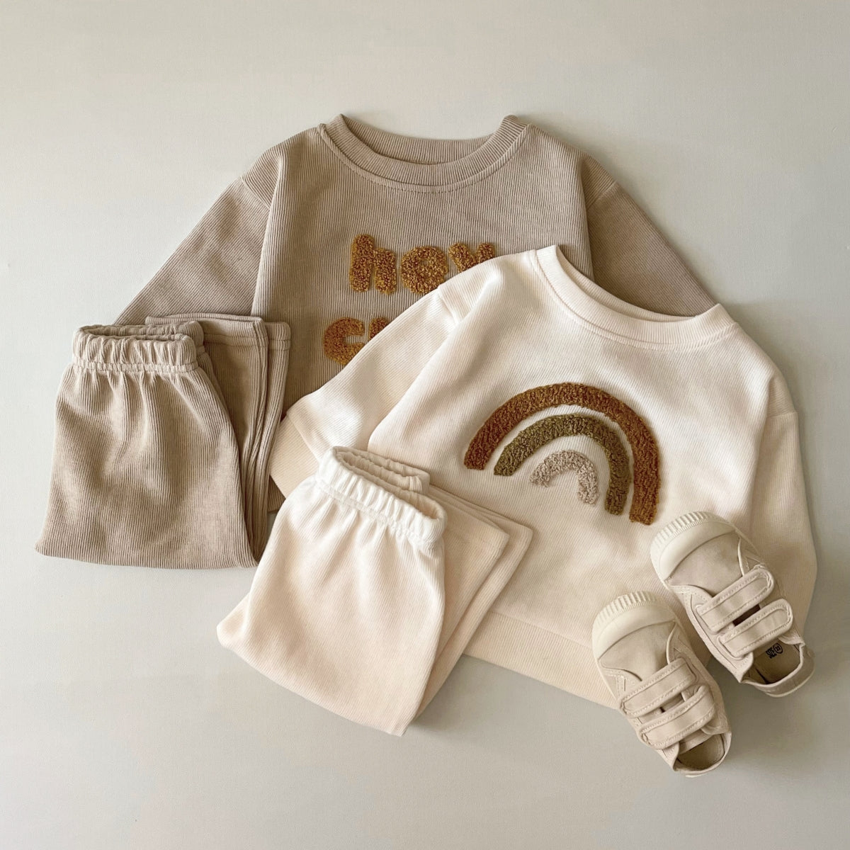Baby Boy & Girl 2-Piece Autumn Outfit β Long Sleeve Top + Loose Pants