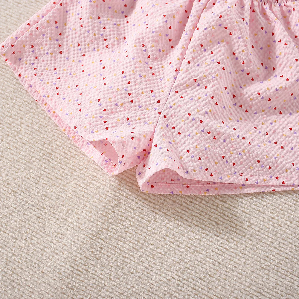 Adorable Summer Two-Piece Set for Baby Girls – Polka Dot Love Edition
