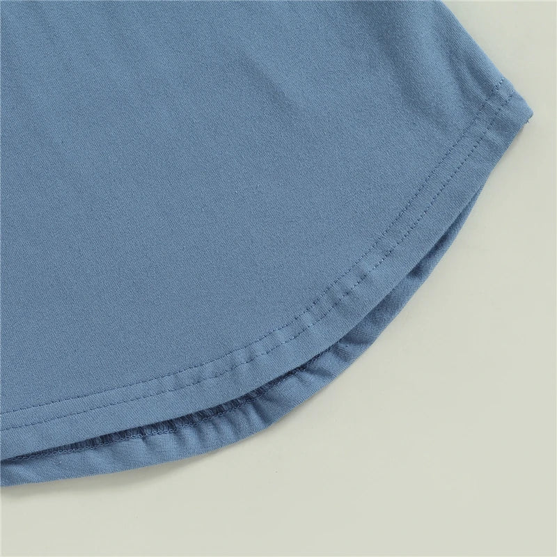 Baby Boys V Neck Solid Color T-Shirt
