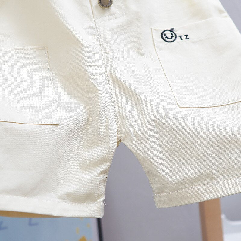 2pcs Smiley Baby Boys Overall