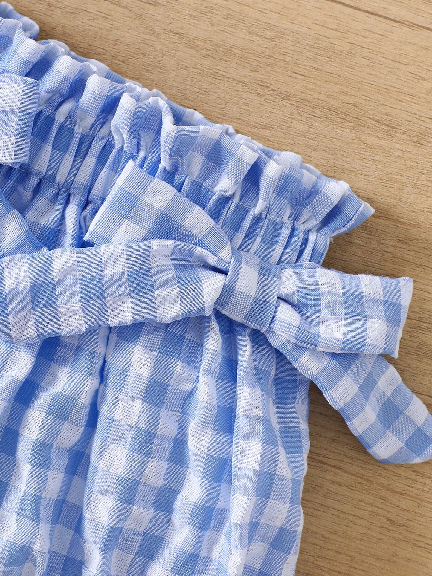 Gingham Cami Top & Ruffle Shorts Set