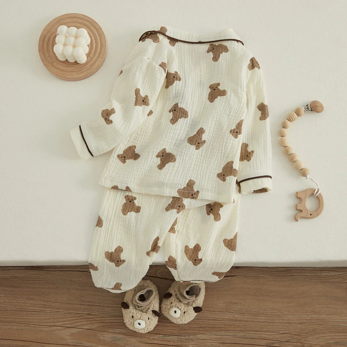 Unisex Kids Bear Print Pajama Set