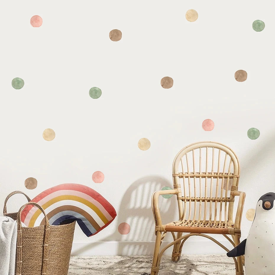 Colorful Polka Dot Wall Stickers for Nursery & Kids Room
