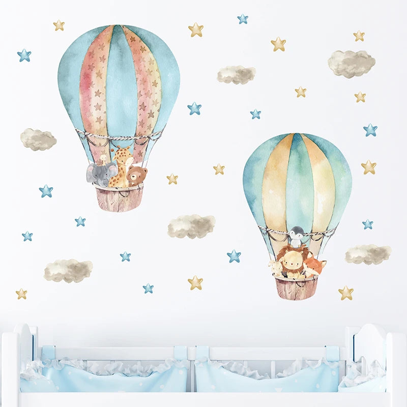 Colorful Cartoon Animal Wall Stickers for Kids Room