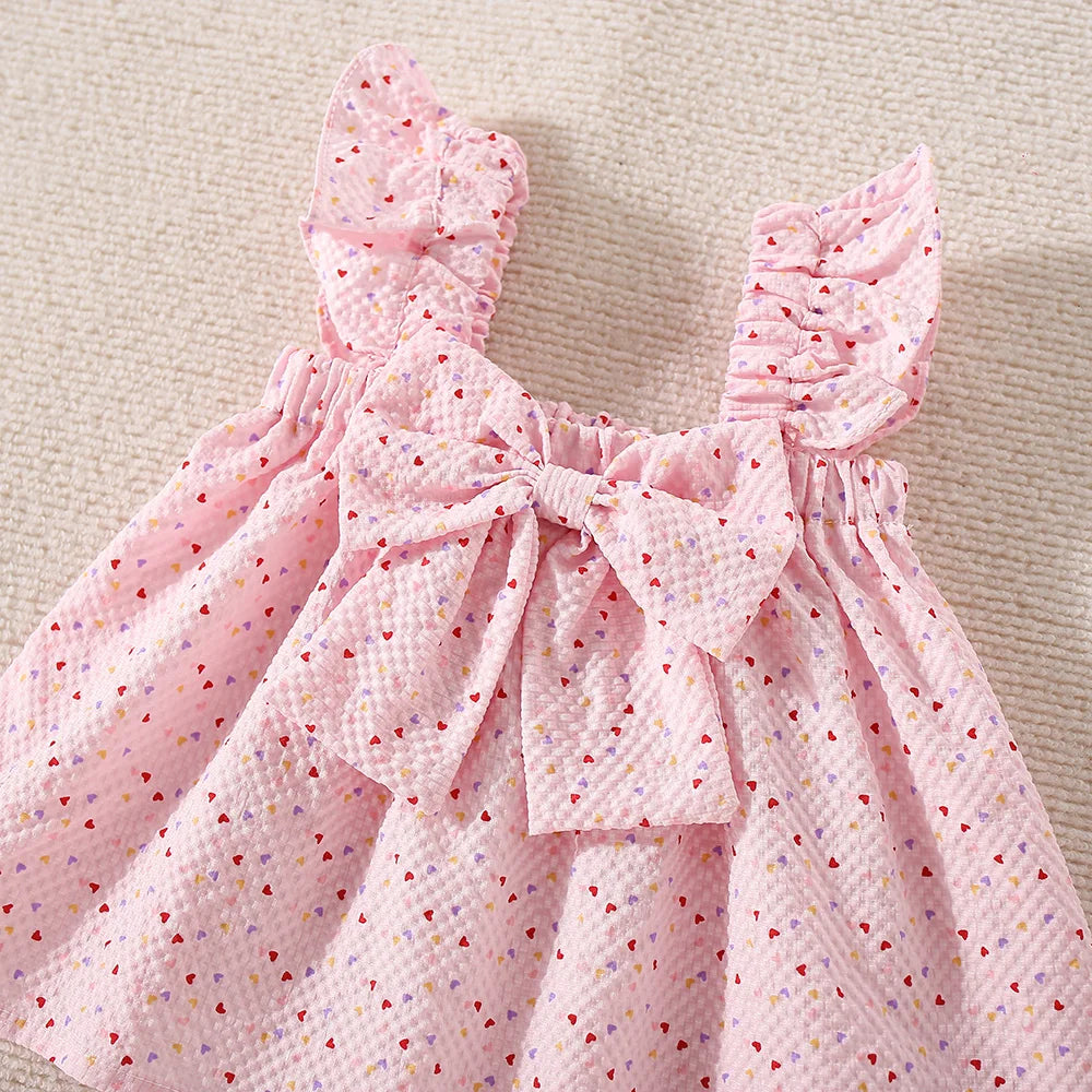 Adorable Summer Two-Piece Set for Baby Girls – Polka Dot Love Edition