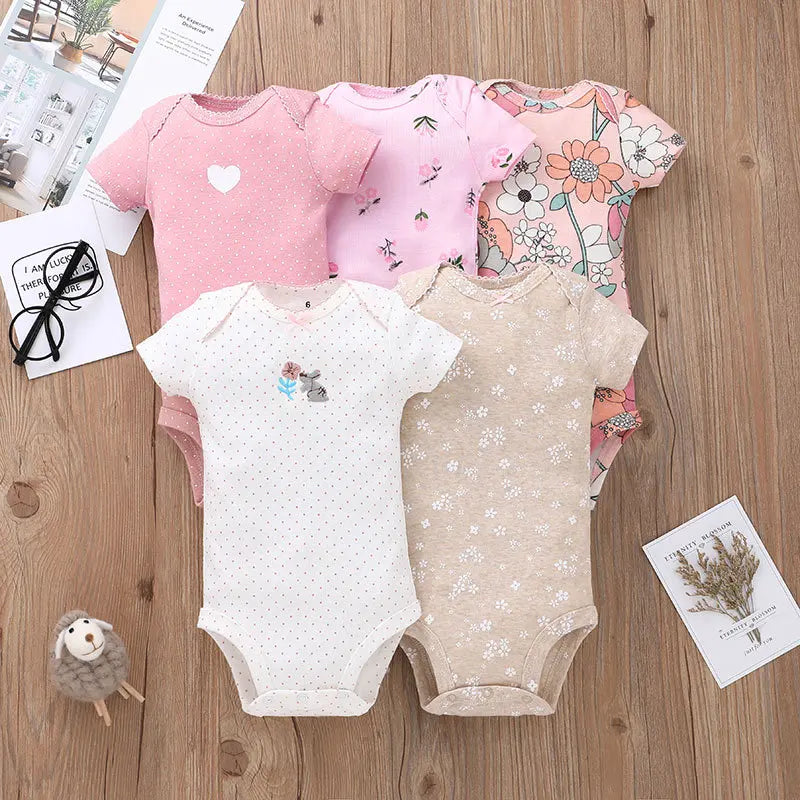 5-Pack Cotton Newborn Baby Bodysuits