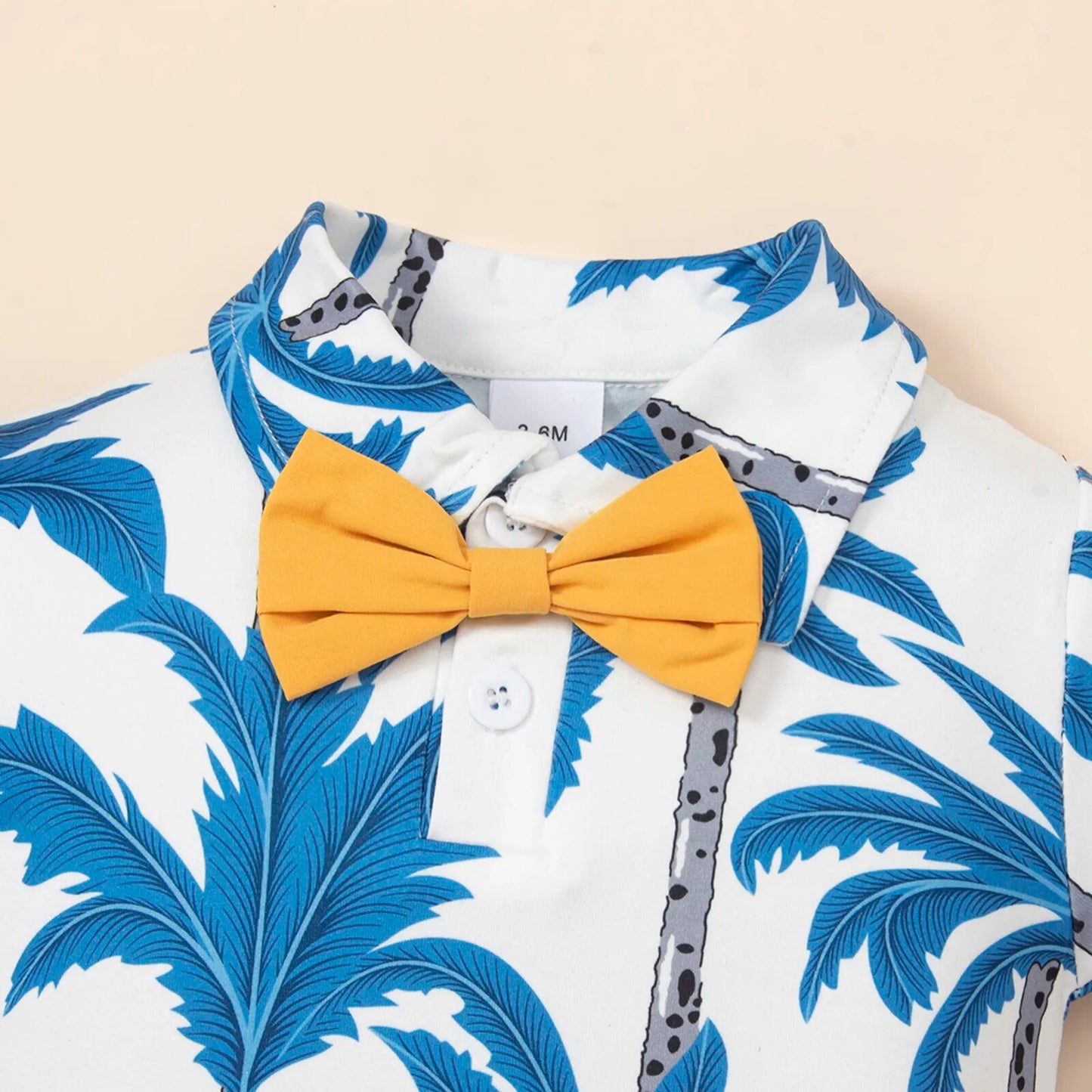 Cute Gentlemen Coconut Tree Romper