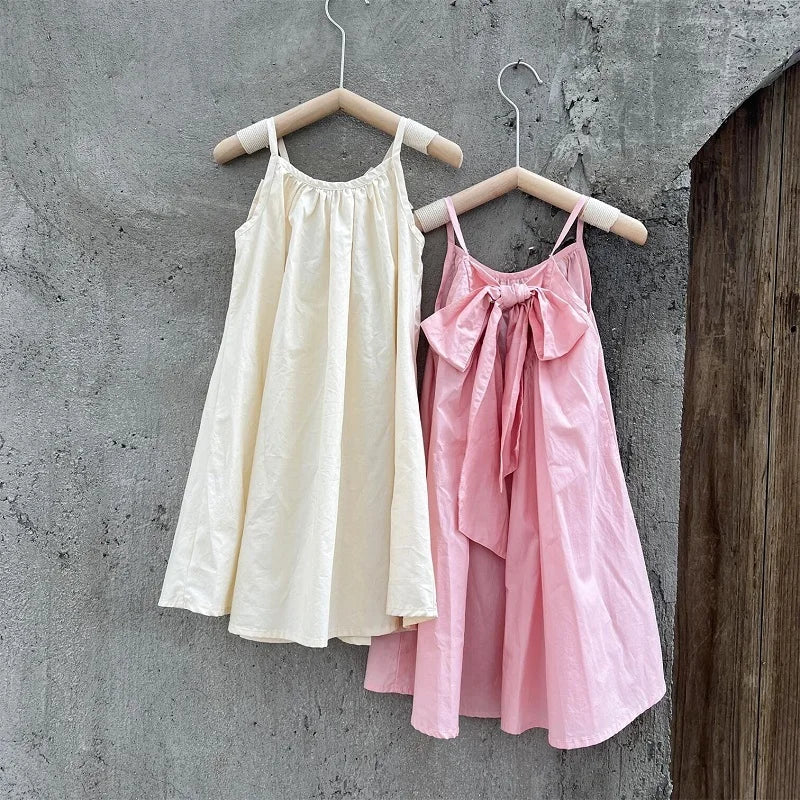 Baby Girl Fashion Strap Dress Bow