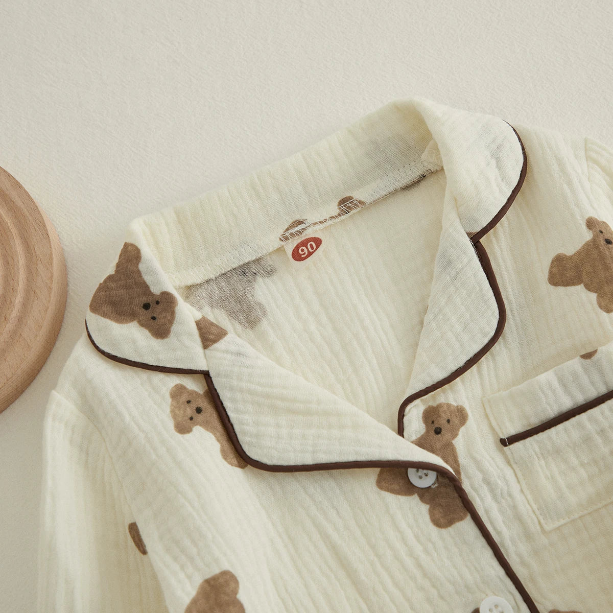 Unisex Kids Bear Print Pajama Set