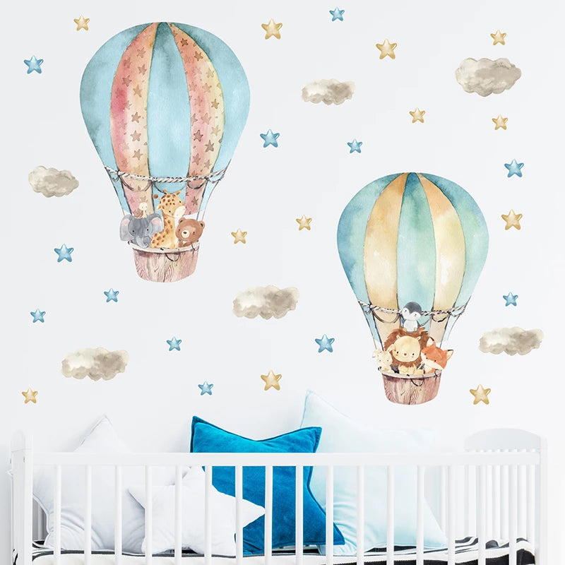 Colorful Cartoon Animal Wall Stickers for Kids Room