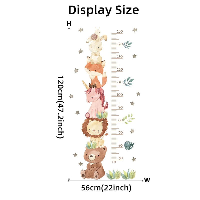 Colorful Cartoon Animal Wall Stickers for Kids Room