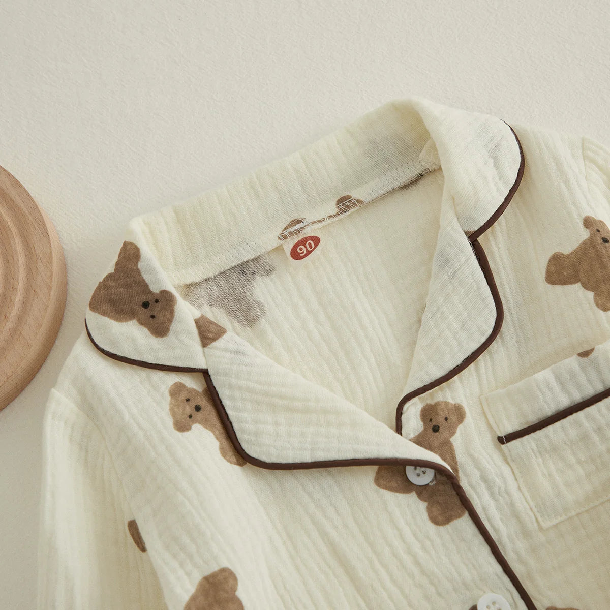 Unisex Kids Bear Print Pajama Set