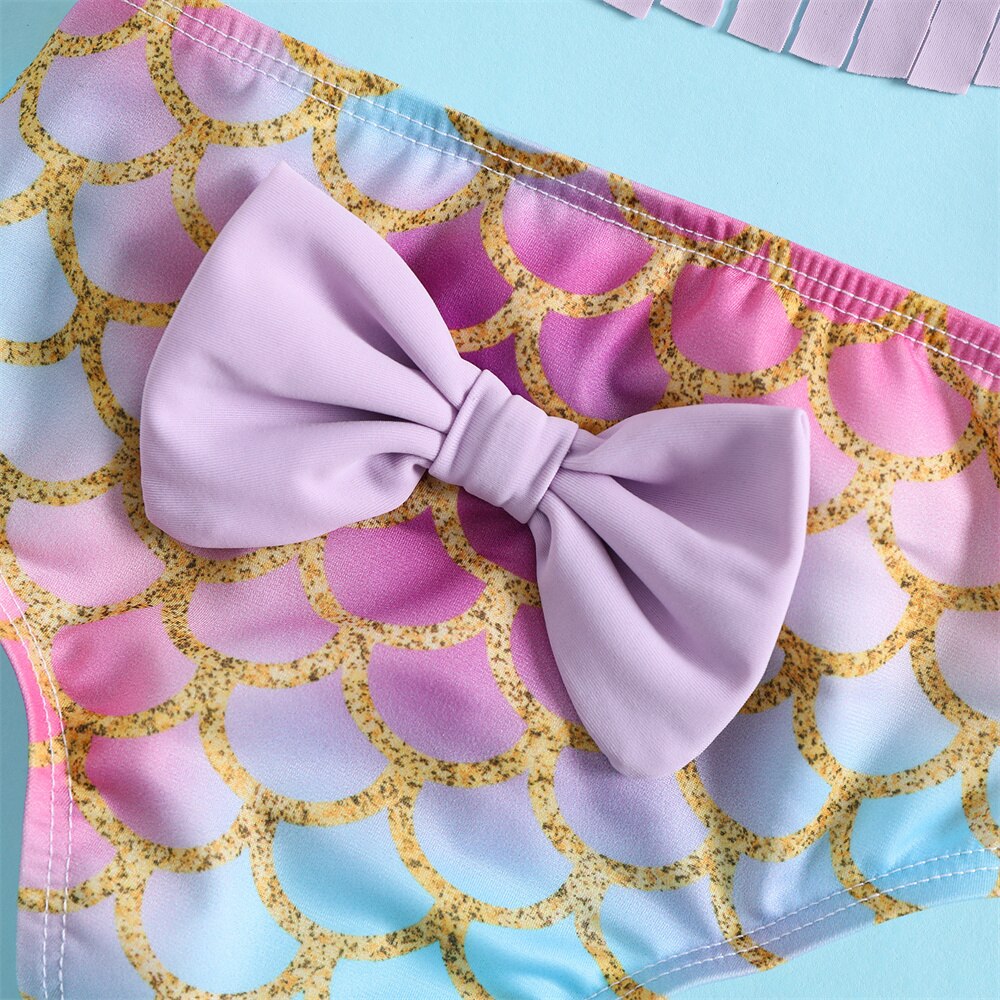Two Pieces Beachwear Mermaid Bathiing Suit