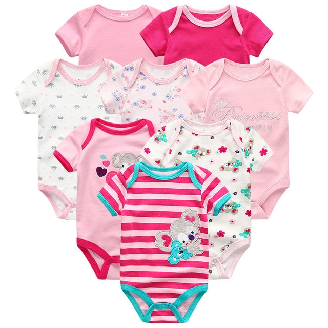 Baby Unisex Newborn Rompers 8pcs.