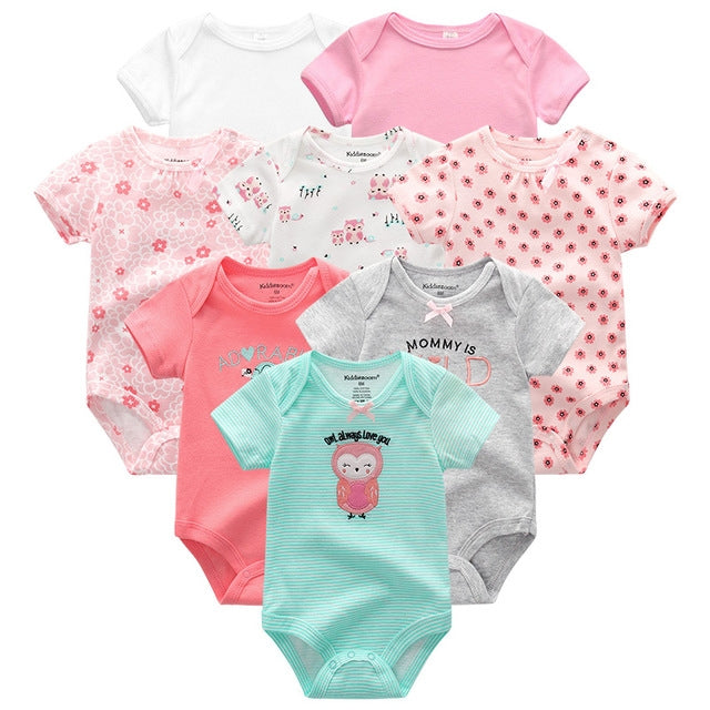 Baby Unisex Newborn Rompers 8pcs.