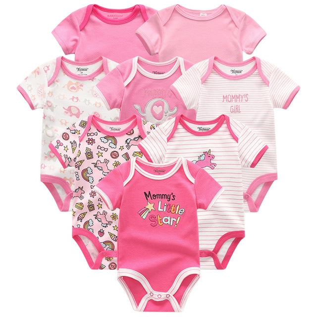 Baby Unisex Newborn Rompers 8pcs.