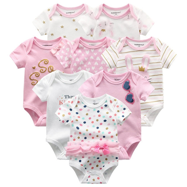 Baby Unisex Newborn Rompers 8pcs.