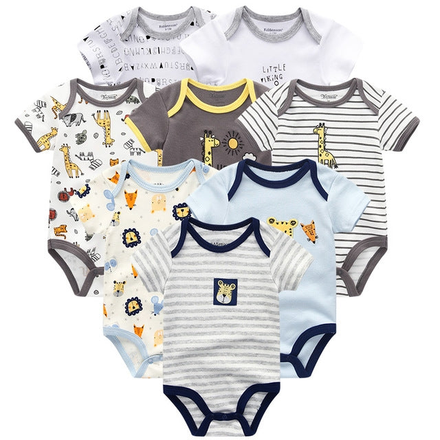 Baby Unisex Newborn Rompers 8pcs.