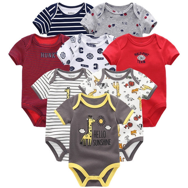 Baby Unisex Newborn Rompers 8pcs.