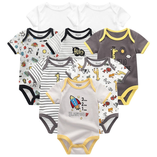 Baby Unisex Newborn Rompers 8pcs.