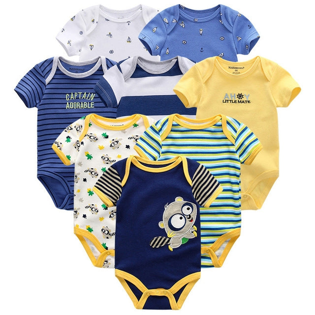 Baby Unisex Newborn Rompers 8pcs.