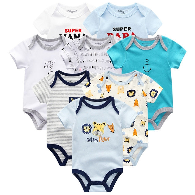 Baby Unisex Newborn Rompers 8pcs.