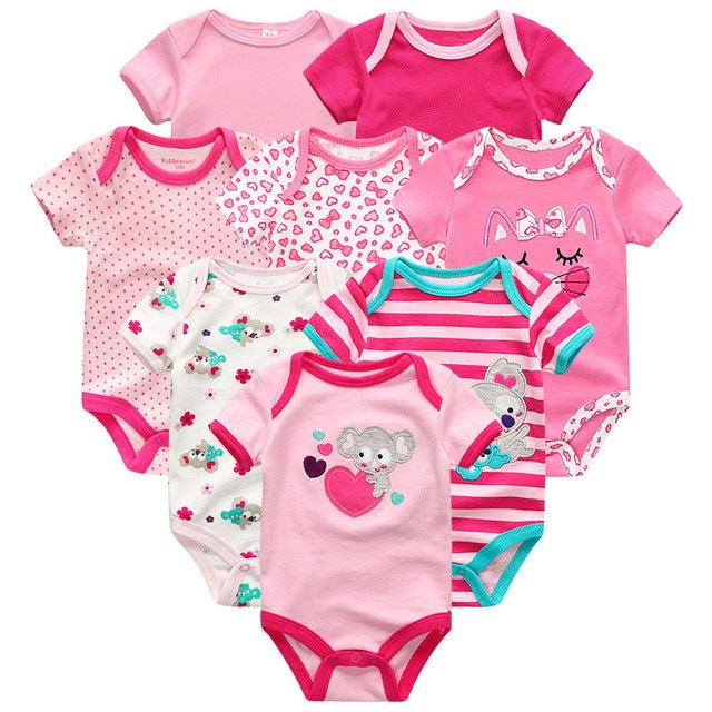 Baby Unisex Newborn Rompers 8pcs.