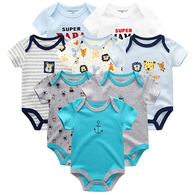 Baby Unisex Newborn Rompers 8pcs.