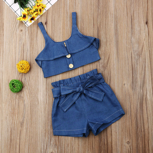 Croc Top Jeans Set