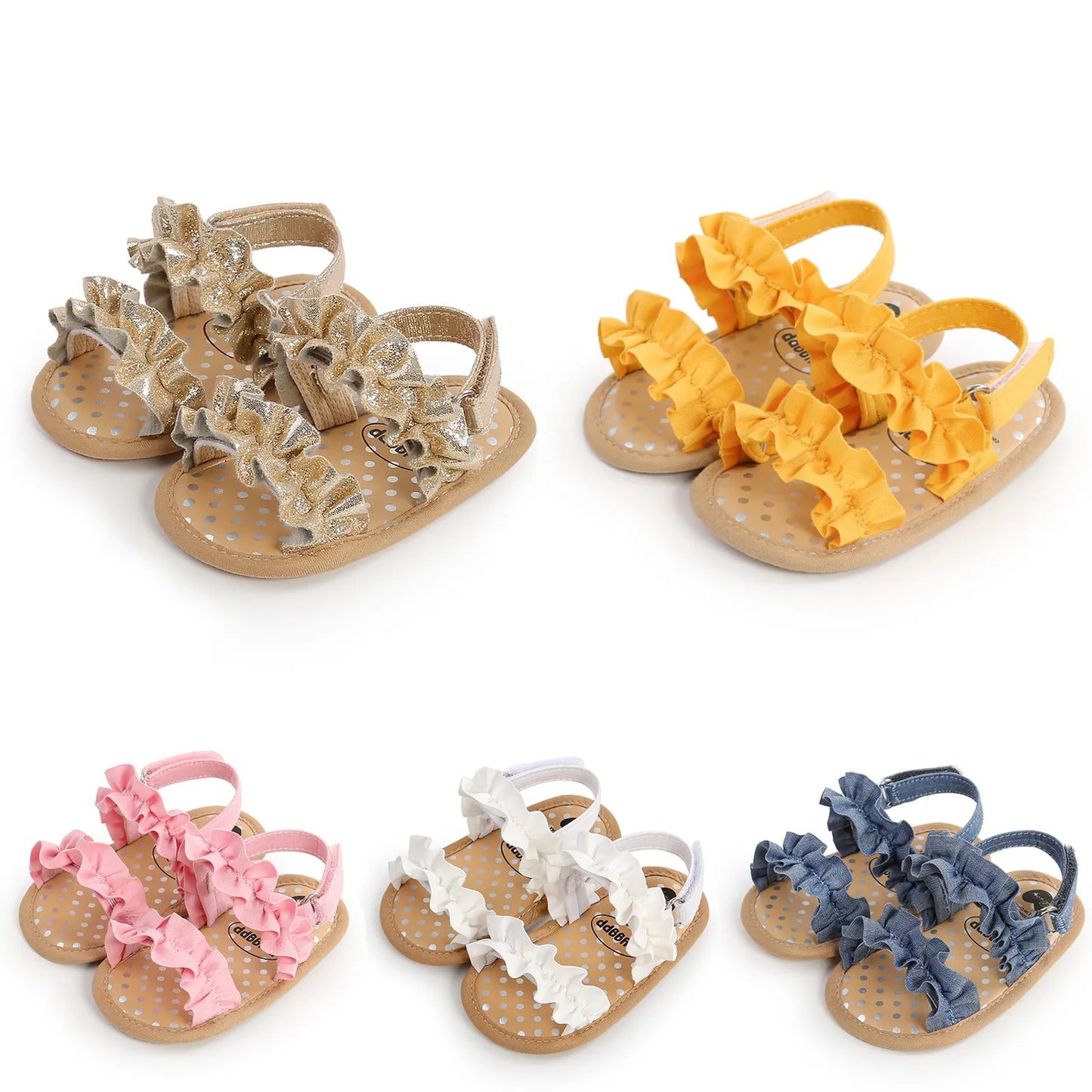 Newborn Baby Girls Summer Soft Sole Sandals