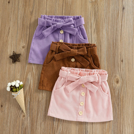 Baby Girl with Buttons Skirt