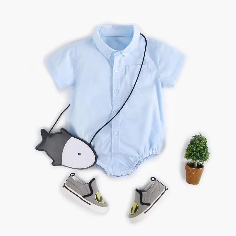 Baby Boys Casual Short Sleeves Bodysuit