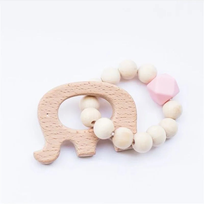 Baby Wood and Silicone Teether