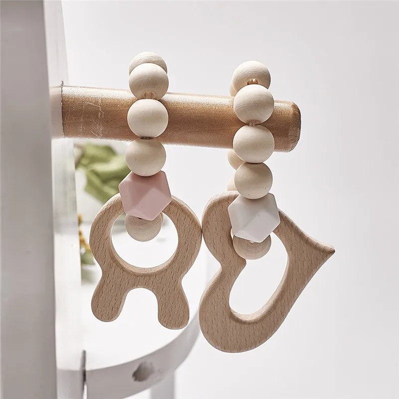 Baby Wood and Silicone Teether