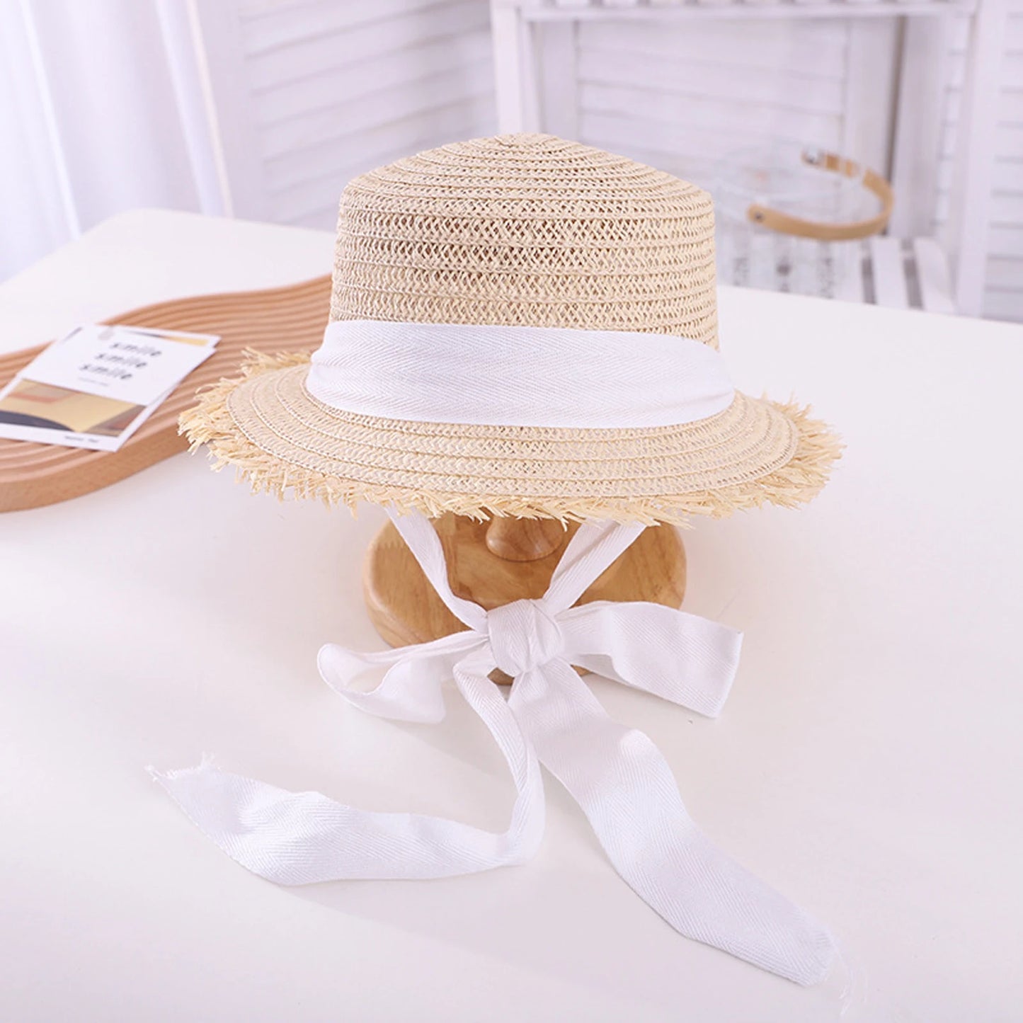 Girls Straw Sun Hat