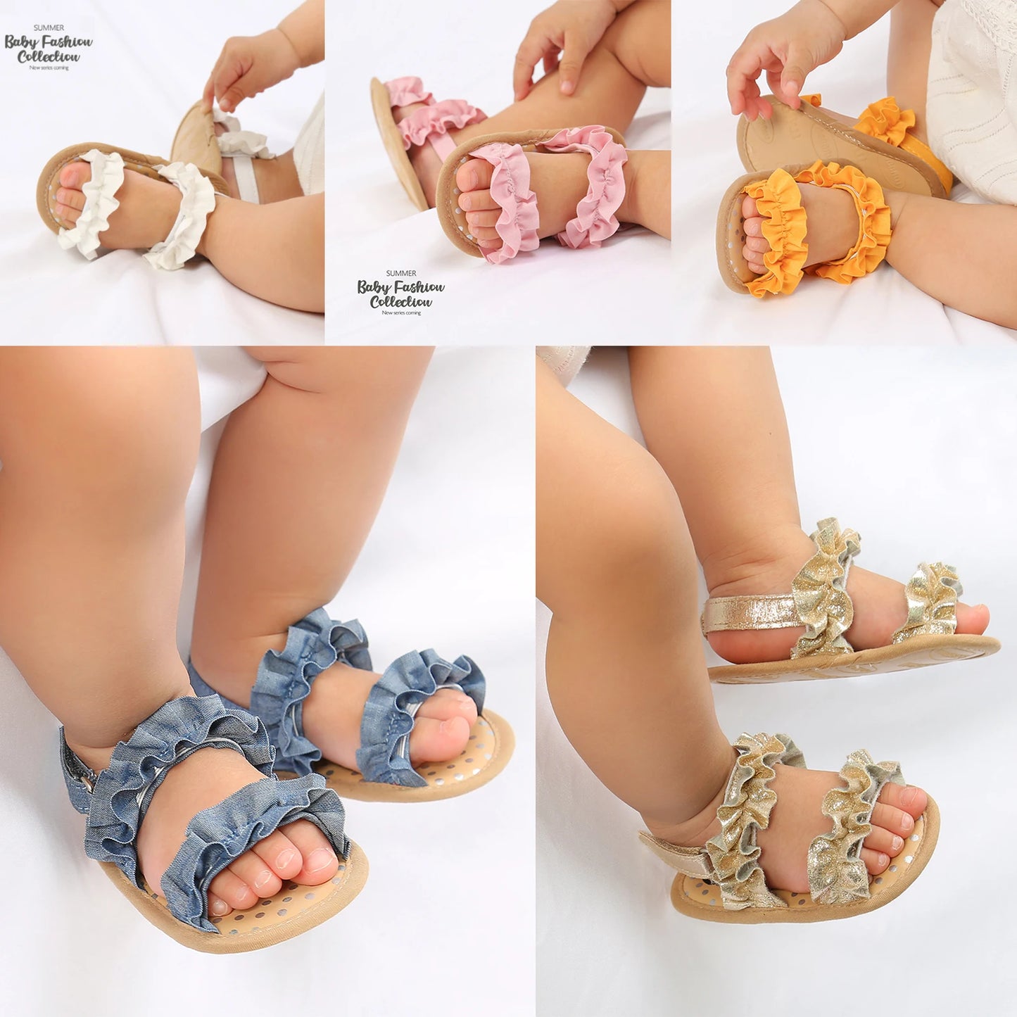 Newborn Baby Girls Summer Soft Sole Sandals