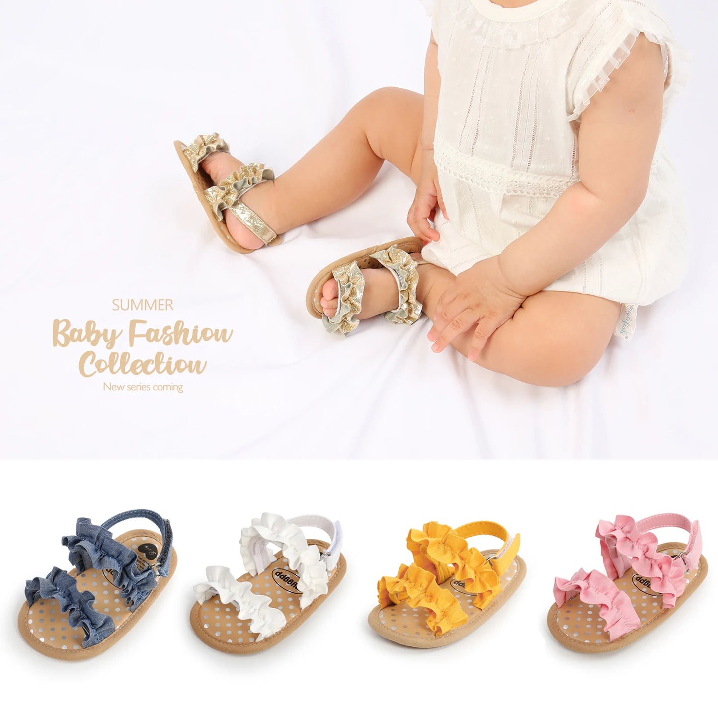 Newborn Baby Girls Summer Soft Sole Sandals