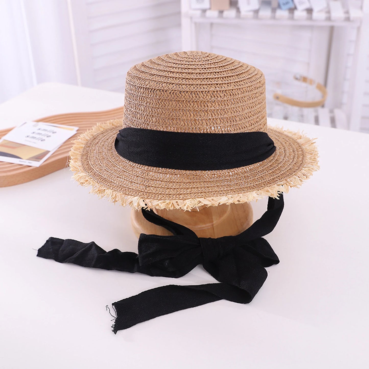 Girls Straw Sun Hat