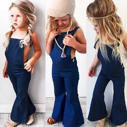 Girls Denim Overalls