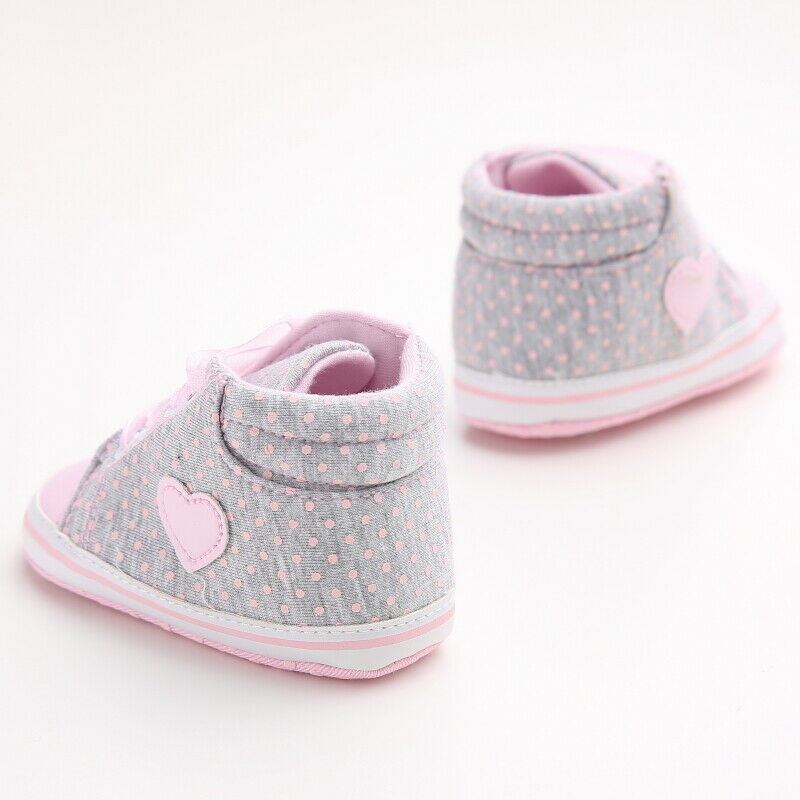 Cute Newborn  Soft Heart Shoes